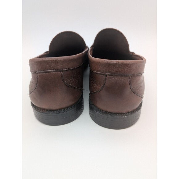 Lopez Taibo Men’s Handmade Brown Leather Loafers Slip On Tassel Shoes Size 10 - Picture 6 of 11